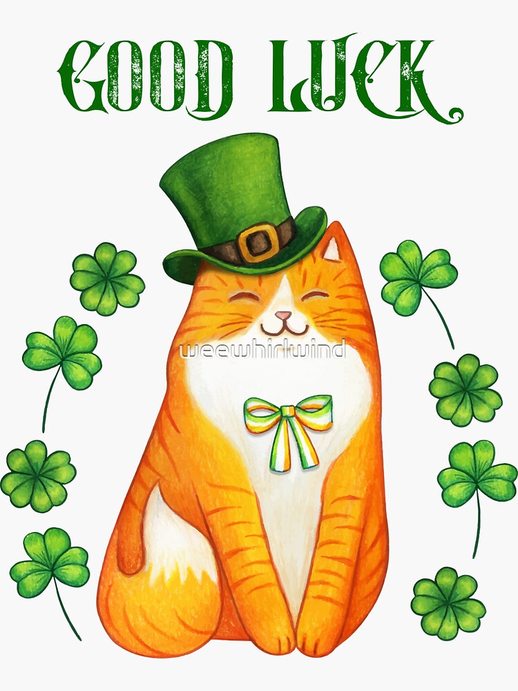 St. Patrick's Day Wishing You Good Luck' Sticker