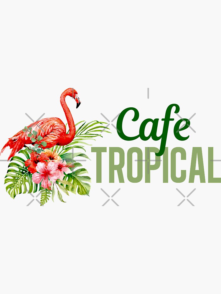 Cafe Tropical Stickers Redbubble - flamingo cafe roblox