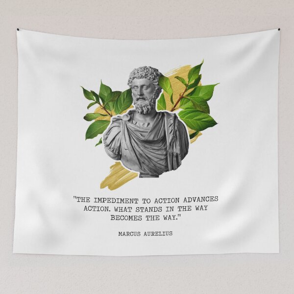 Item preview, Marcus Aurelius - The Obstacle is the way designed and sold by Shop-Kintsugi.