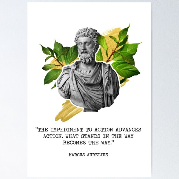 Item preview, Marcus Aurelius - The Obstacle is the way designed and sold by Shop-Kintsugi.