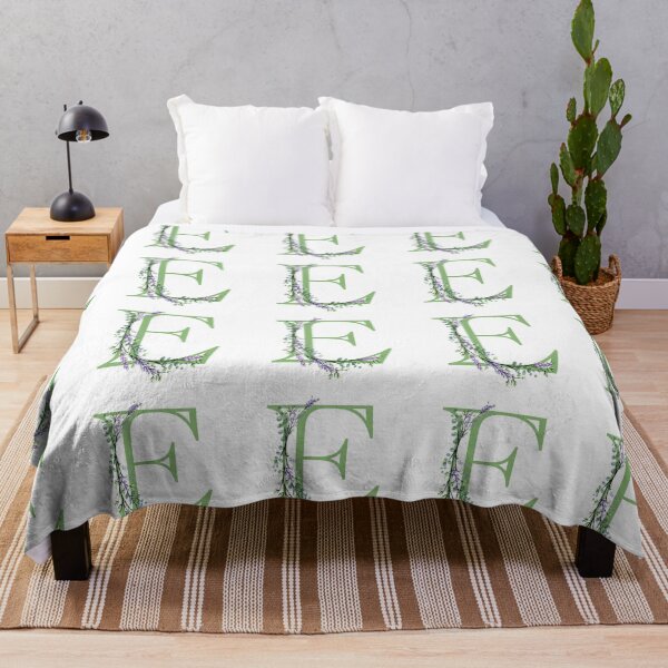 Item preview, The letter “E” | romantic Eucalyptus and Lavender floral illustration | floral Monograms designed and sold by hollycooper.