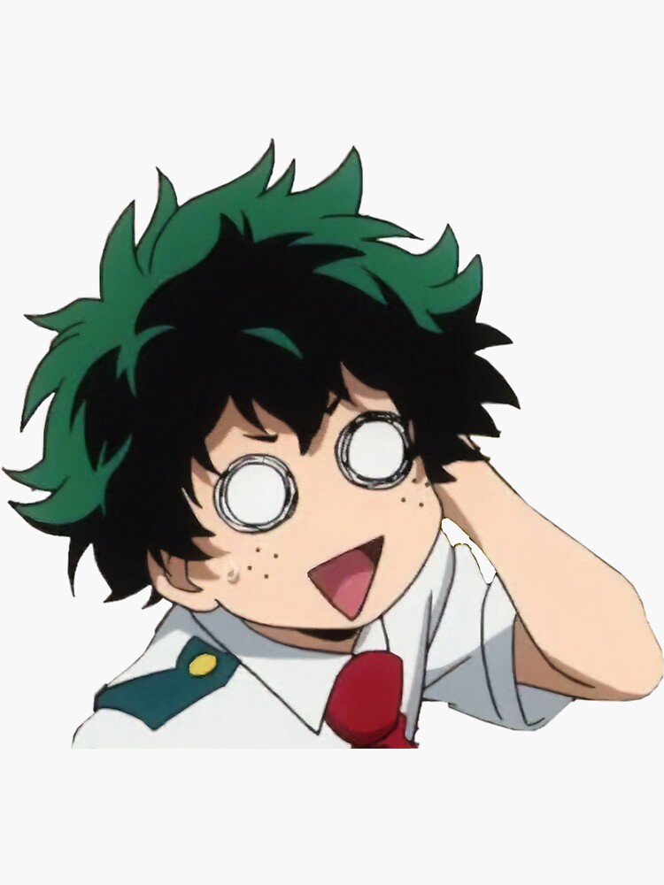 "Deku :0" Sticker for Sale by Audreylswims | Redbubble