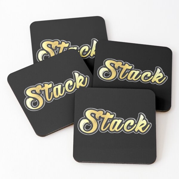 Item preview, Shiny black and gold STACK word design ver.2 designed and sold by smARTwork.