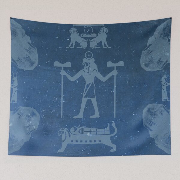 Item preview, Skulls & Glyphs Blue designed and sold by StaticKafka.