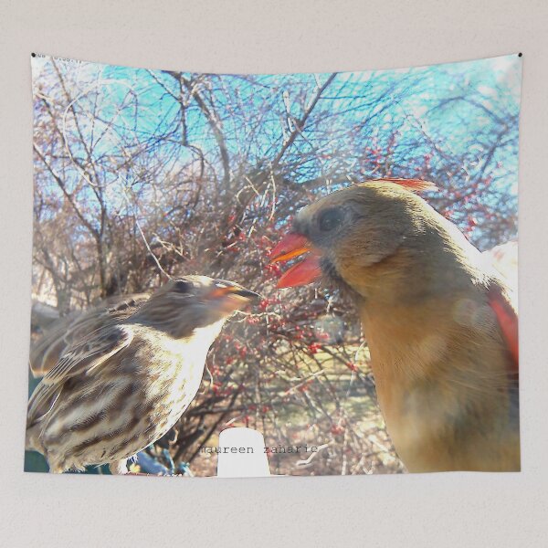 Item preview, A Cardinal and a Finch designed and sold by Maureen Zaharie.