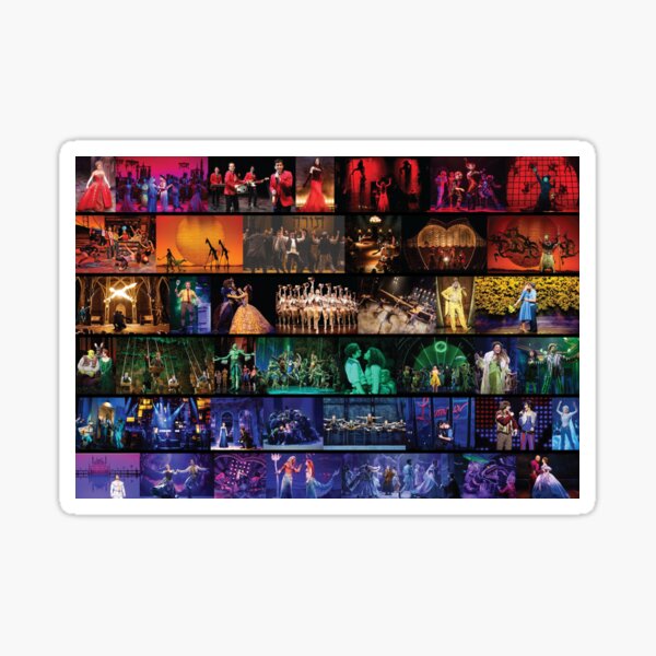 Aperçu de l'œuvre Collage arc-en-ciel de truies de Broadway créée et vendue par broadwaycantdie.