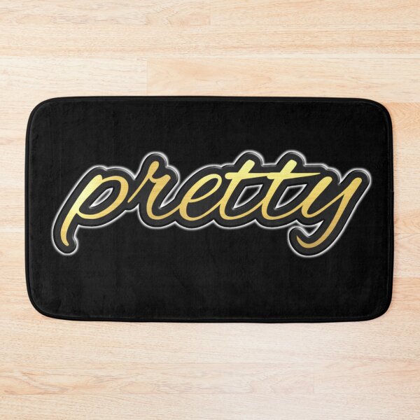 Item preview, Shiny black and gold PRETTY word design designed and sold by smARTwork.