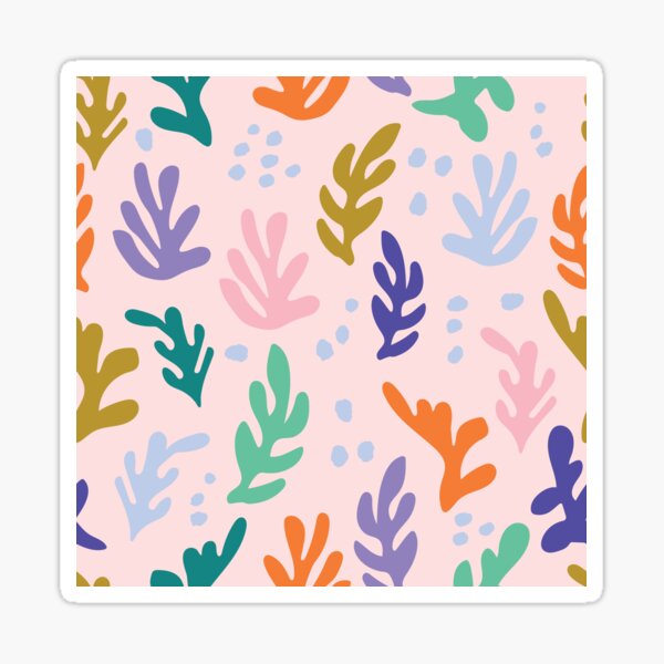 Matisse-inspired gouache shapes Sticker