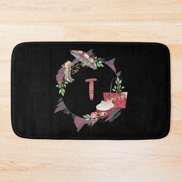 Item preview, Pretty in Pink Monogram T - Alphabet Letter T - Black Background designed and sold by MysticMagpie.