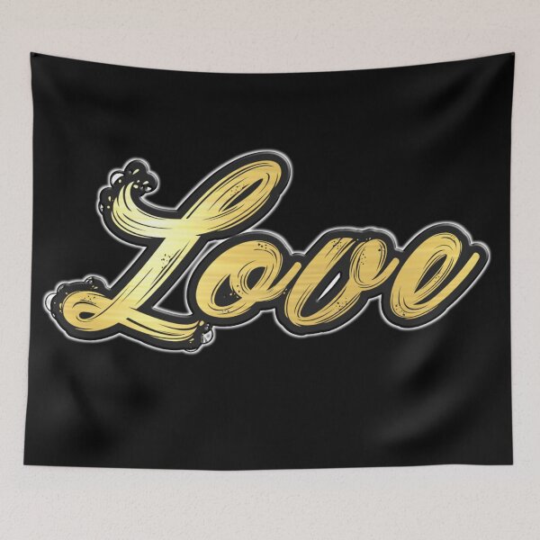 Item preview, Shiny black and gold LOVE word design ver.2 designed and sold by smARTwork.