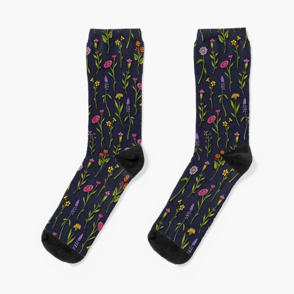 Dainty Floral Socks Lilac