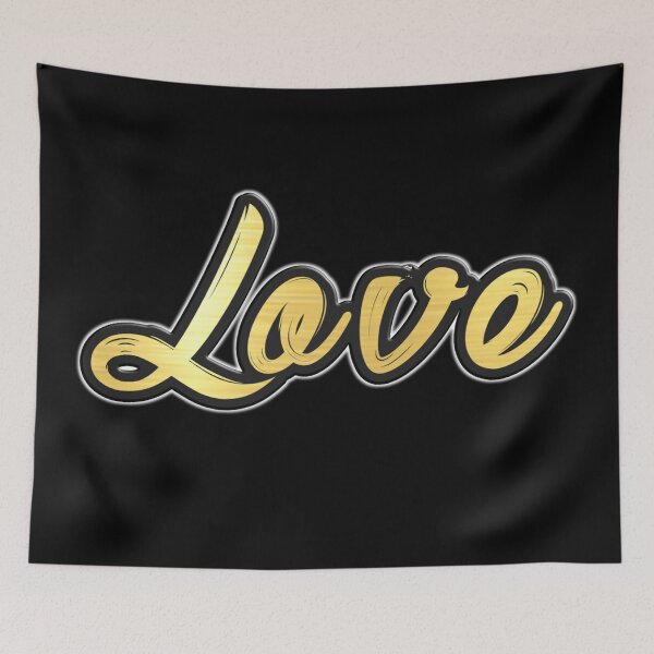 Item preview, Shiny black and gold LOVE word design ver.1 designed and sold by smARTwork.