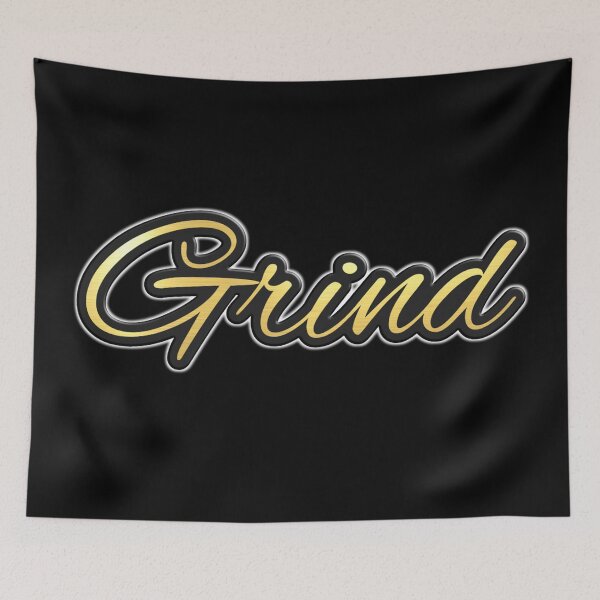 Item preview, Shiny black and gold GRIND word design designed and sold by smARTwork.