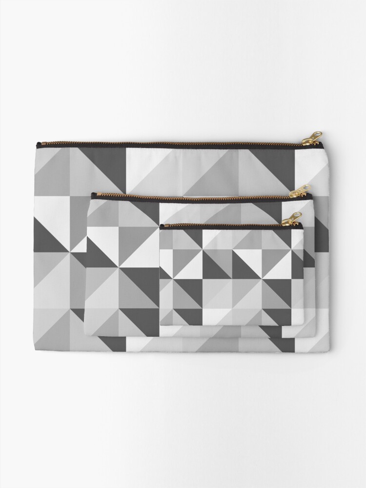 Alternate view of Geometric Slate Zipper Pouch