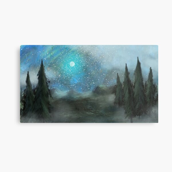 Moon Forest Metal Print