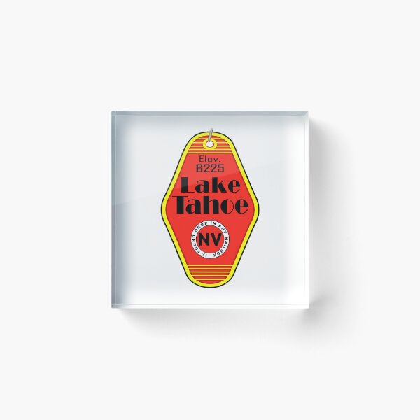 Item preview, Lake Tahoe Nevada Vintage Key Ring Fob Tag Hotel Motel Tags designed and sold by DESTINATIONS DECAL DOS.
