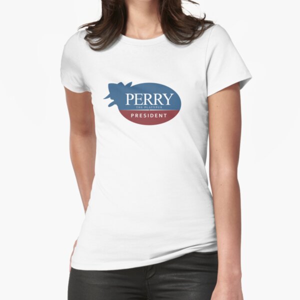 Perry the Platypus for President Fitted T-Shirt
