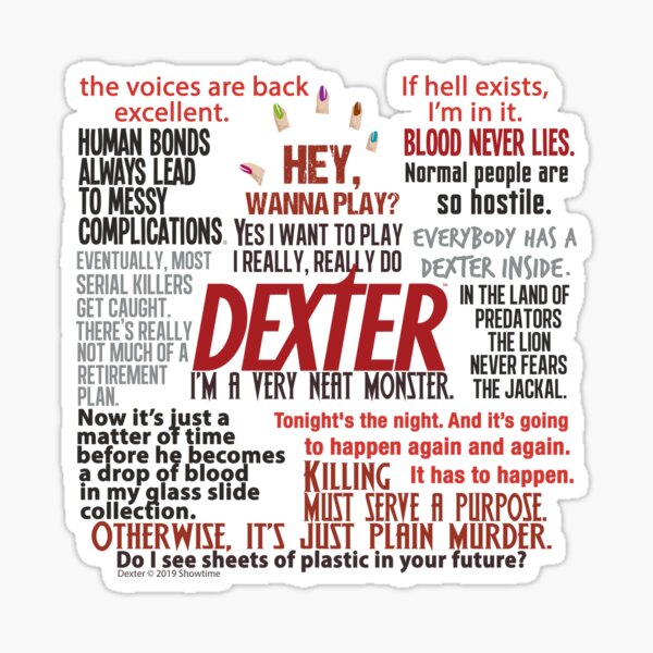 Dexter TV Show Quotes Sticker