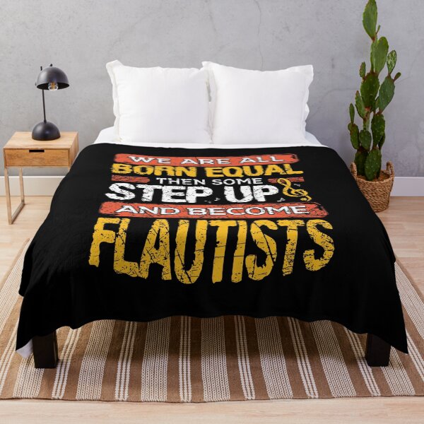Item preview, We Are All Born Equal And Then Some Step Up Funny Flautists print designed and sold by RedmonsDesigns.
