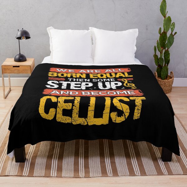 Item preview, We Are All Born Equal And Then Some Step Funny Cellist design designed and sold by RedmonsDesigns.