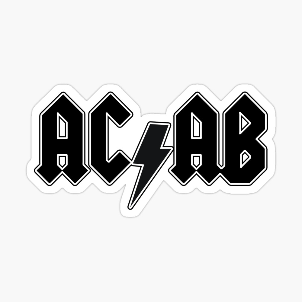 Acab Acdc Logo Metal Print By Kulakposting Redbubble
