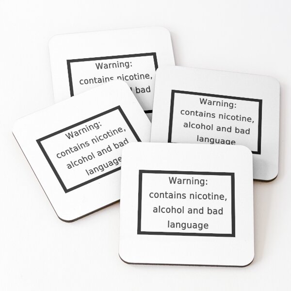 Item preview, Warning contains nicotine, alcohol and bad language designed and sold by FunnyGrief.