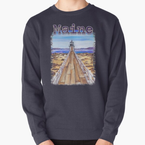 Marshall Point Lighthouse Port Clyde Maine Pullover Sweatshirt
