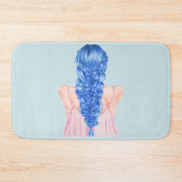 Item preview, Girl with blue braided hair designed and sold by aestystic.