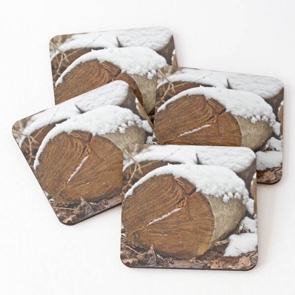 Item preview, Snow Covered Cut Logs in the Forest designed and sold by Imarkberry.