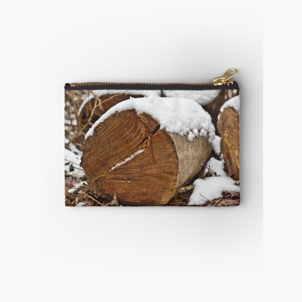 Item preview, Snow Covered Cut Logs in the Forest designed and sold by Imarkberry.