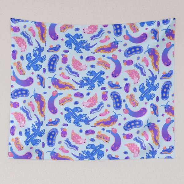 Item preview, Sea slug - pastel blue designed and sold by pikaole.