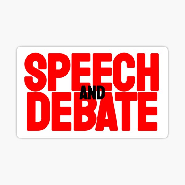 "Speech and Debate" Sticker for Sale by anantgupta | Redbubble