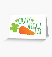 Crazy Veggie Lady Greeting Card