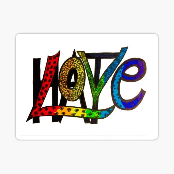 Love Trumps Hate in Color Sticker