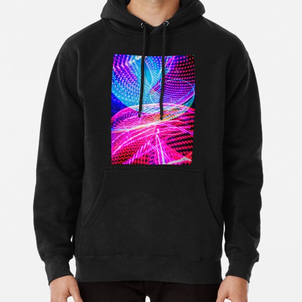 Pixel Spiral - Double LED Hoop Trails Pullover Hoodie
