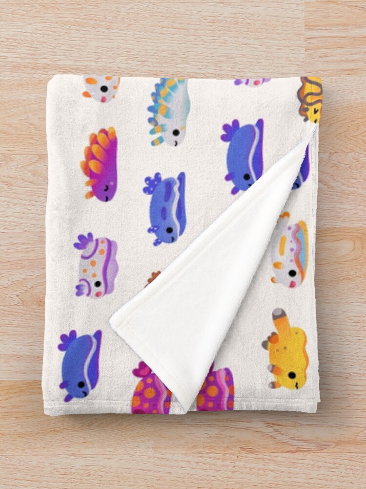 Alternate view of Sea Slug Day - bright Throw Blanket