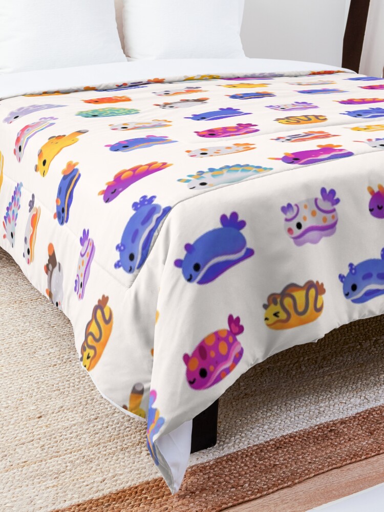 Alternate view of Sea Slug Day - bright Comforter