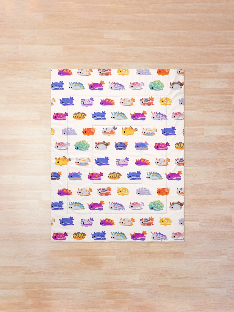 Alternate view of Sea Slug Day - bright Comforter