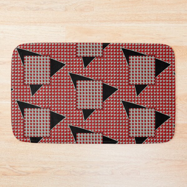 Item preview, Modern houndstooth - red, black and sage designed and sold by dustydiscoball.