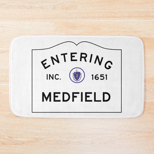 Item preview, Entering Medfield Massachusetts - Commonwealth of Massachusetts Road Sign designed and sold by NewNomads.