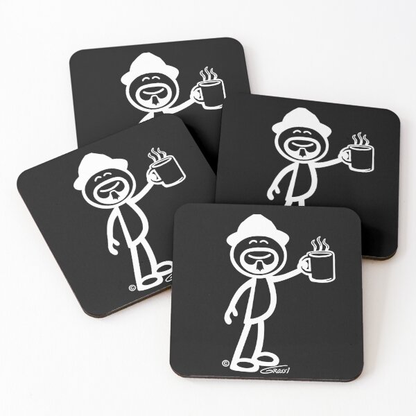 Item preview, GG Coffee Guy Stick Figure (For Darker Clothing) designed and sold by GDGCreations.