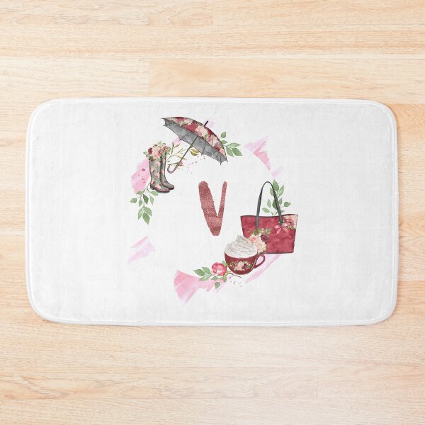 Item preview, Pretty in Pink Monogram V - Alphabet Letter V designed and sold by MysticMagpie.