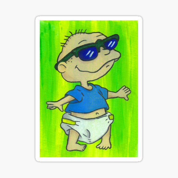 Cool Rad Tommy Pickles Rugrats Little Dude Sunglasses Sticker For Sale By Abbysradart Redbubble 4005