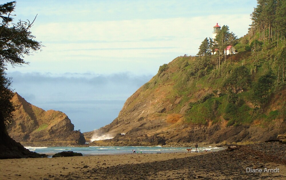 "Florence, Oregon...Light House and Beach" by Diane Arndt Redbubble