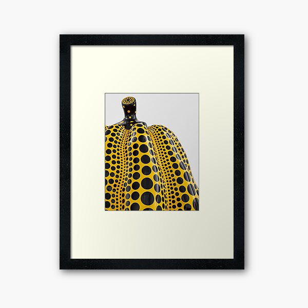 Yayoi Yellow Pumpkin Detail Polka Dot Framed Art Print