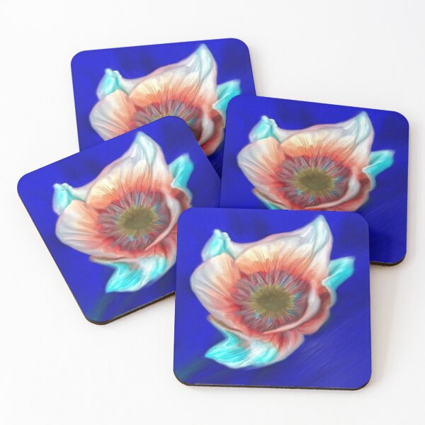 Item preview, Flower on blue designed and sold by puravidavisions.