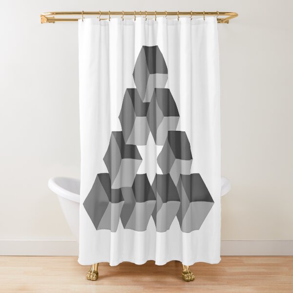 Triangle 2D shape Shower Curtain