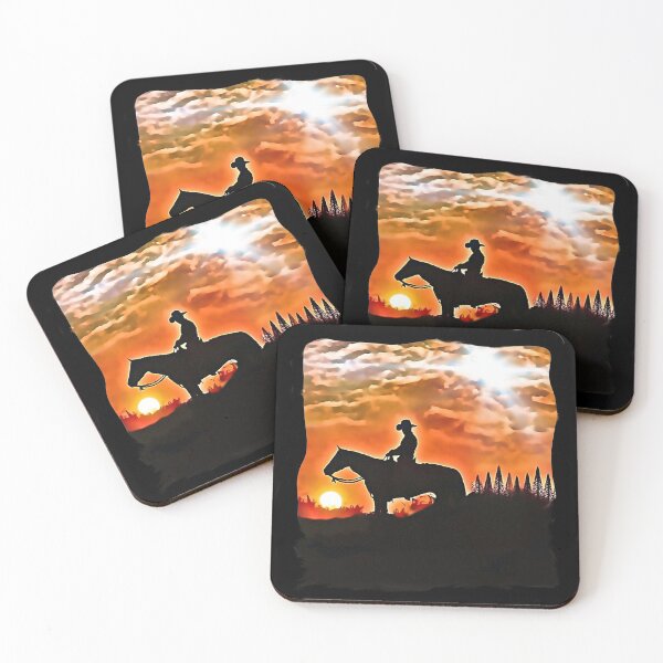 Item preview, Sunset cowboy silhouette designed and sold by AnnaB264.