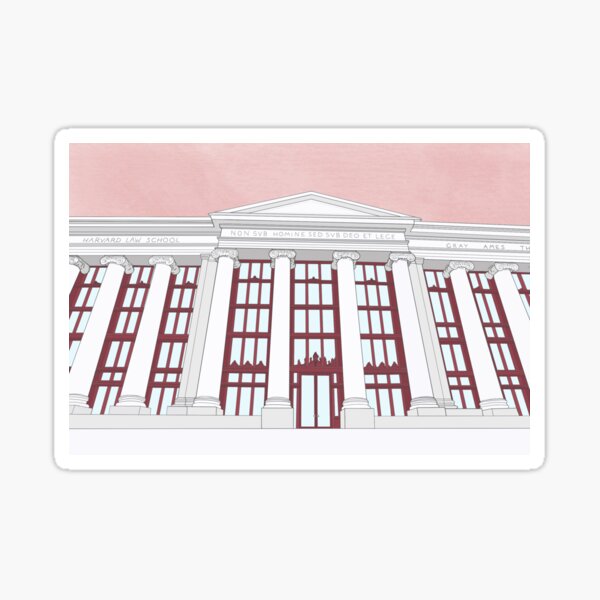 Vista previa del artículo con la obra «Harvard Law School - Fondo rosa», diseñado y vendido por ofstardust.