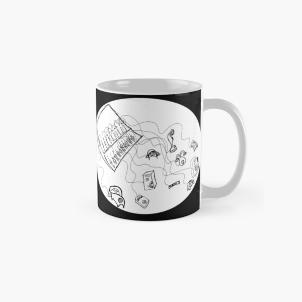 Mixer Telephone Oval Black Design Classic Mug
